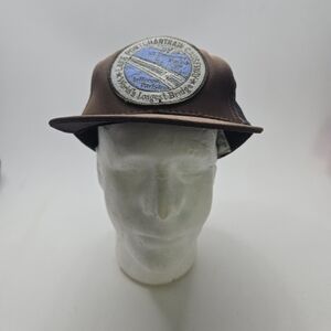 Brown Cap with Embroidered Lake Ponchatrain Patch